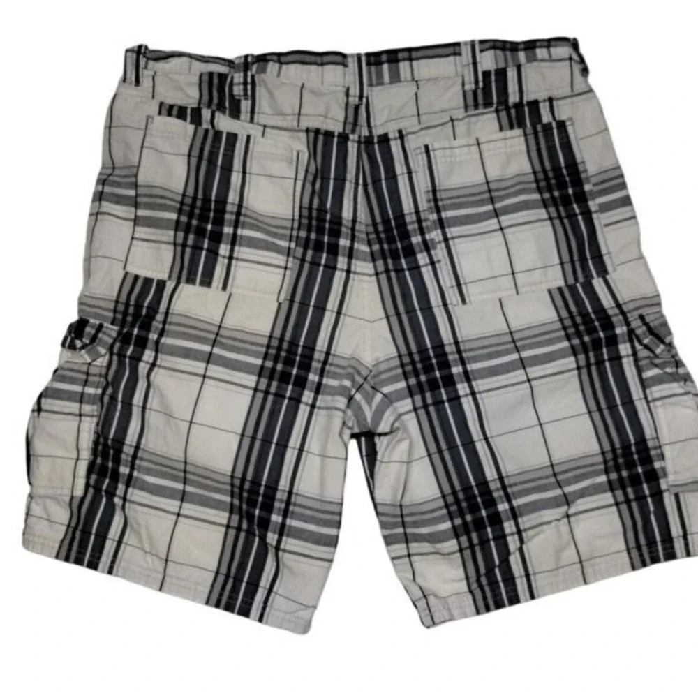 Wrangler Plaid Cargo Shorts Relaxed Fit‎ Comfortable Casual Mens Size 38